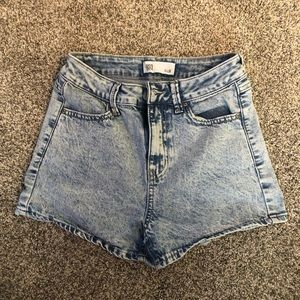 RSQ acid washed leggings jean shorts